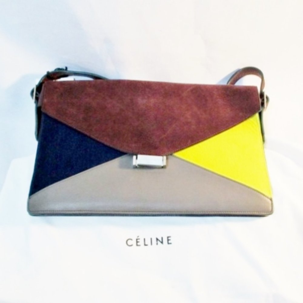 NEW NWT CELINE DIAMOND Calf Hair Leather Purse